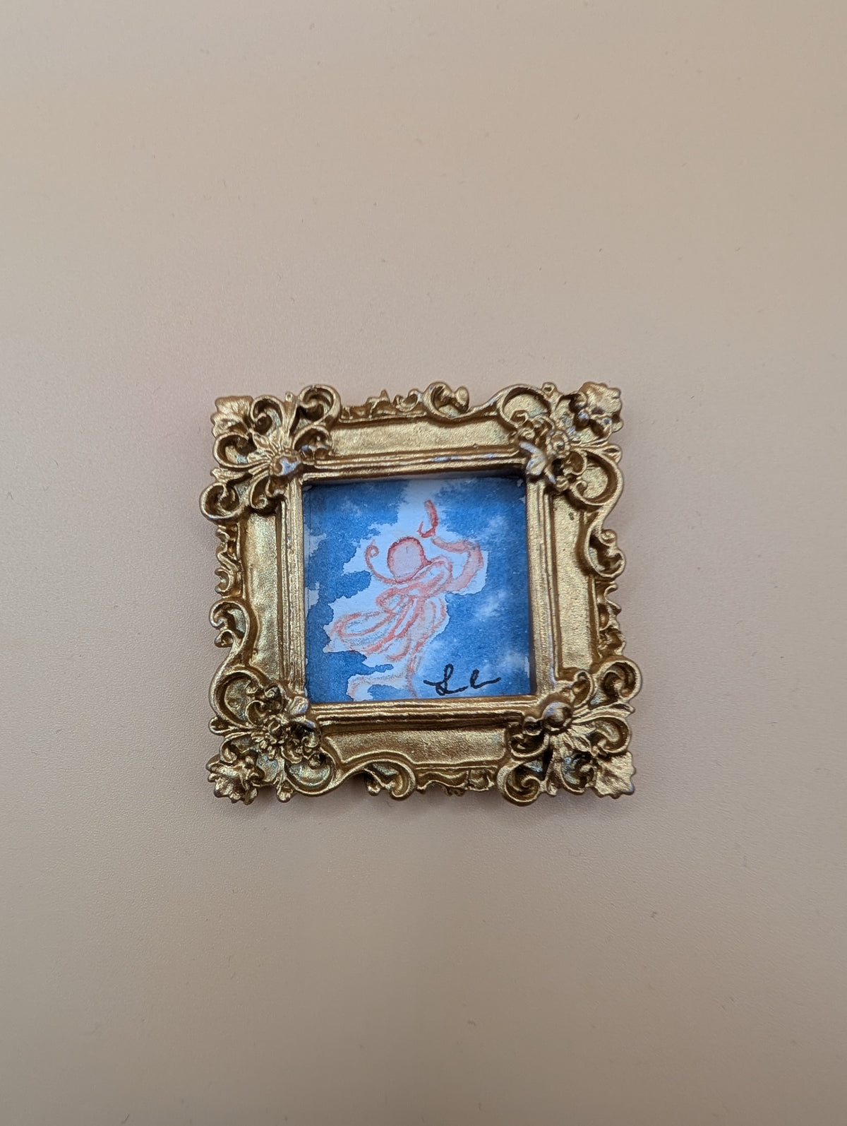 Mini Octopus Painting - Original Watercolor Art by Lora Cavallin