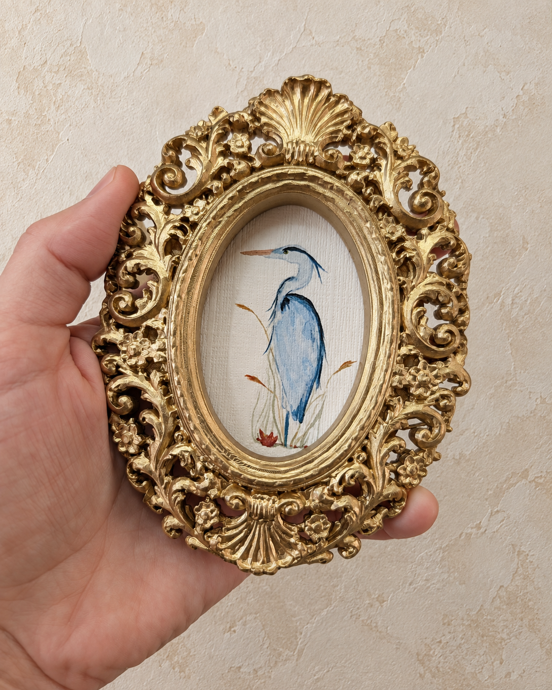 Blue Heron Trio — Set of 3 Framed Art Prints