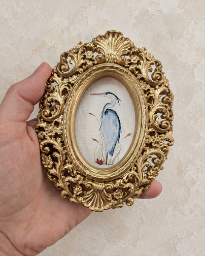 Blue Heron Trio — Set of 3 Framed Art Prints