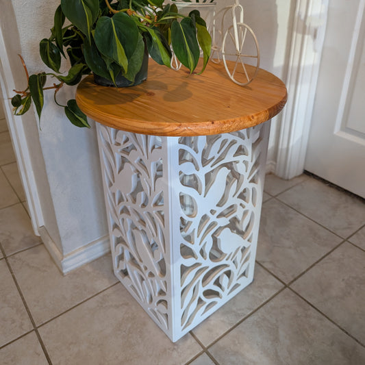 The Birdsong Table – Handmade Solid Wood End Table (Made in Texas)