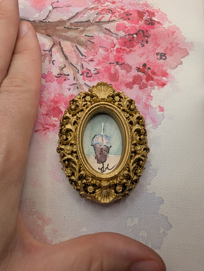 Mini Frozen Drink Painting - Original Watercolor Art by Lora Cavallin
