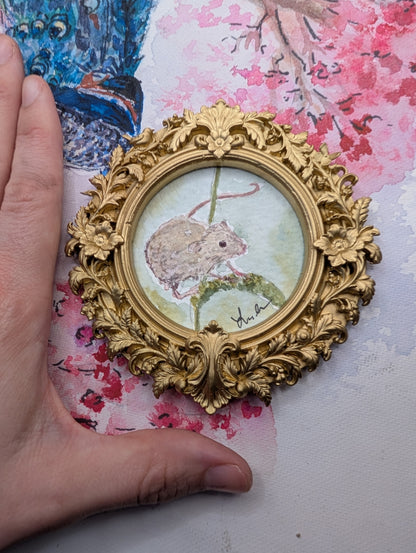 Mini Mouse Painting - Original Watercolor Art by Lora Cavallin