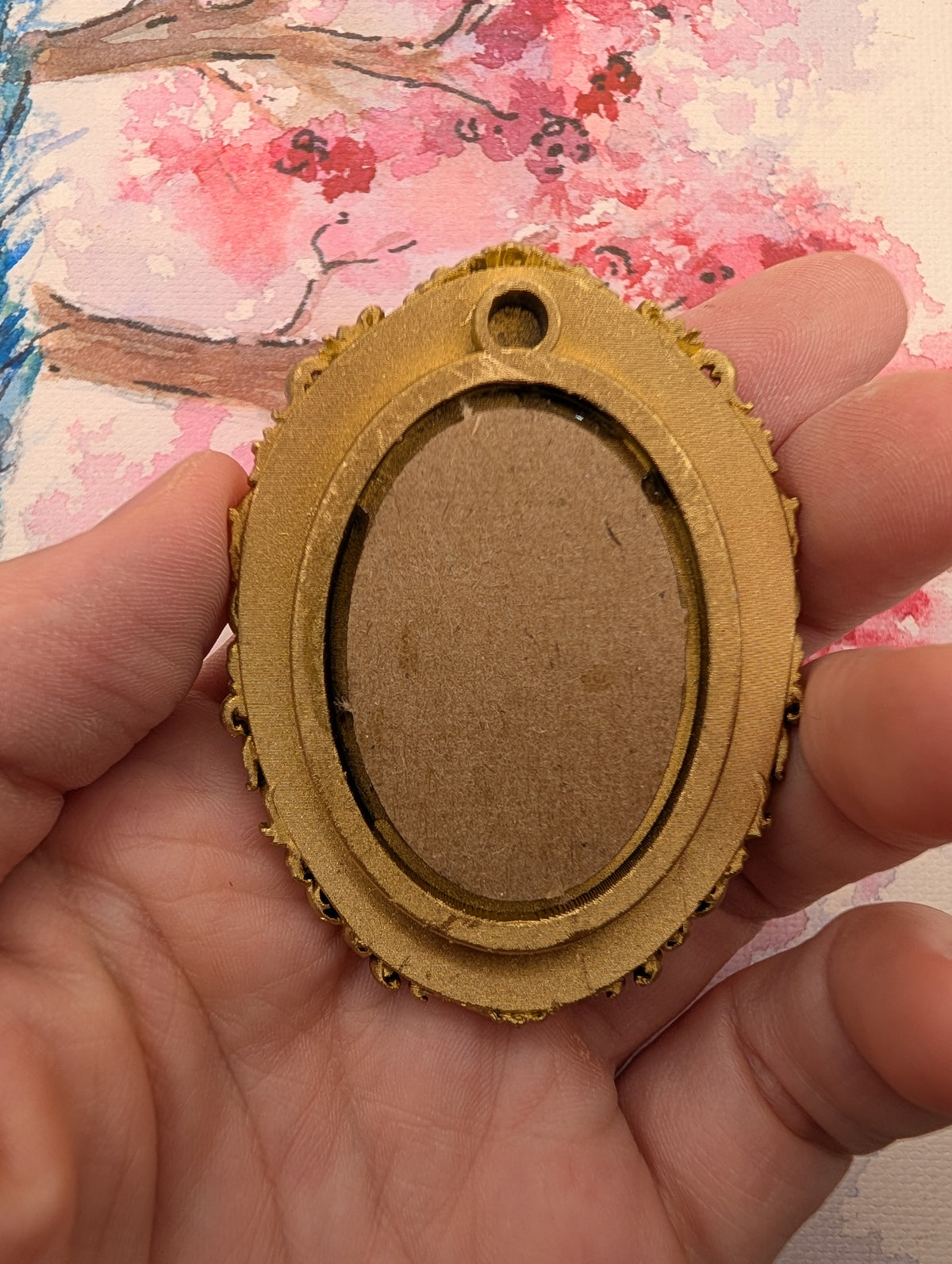 Mini Floral Painting - Original Watercolor Art by Lora Cavallin