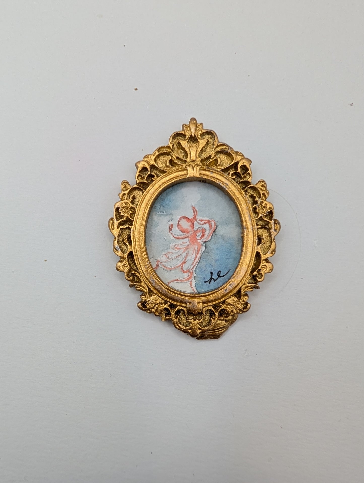 Mini Octopus Painting - Original Watercolor Art by Lora Cavallin