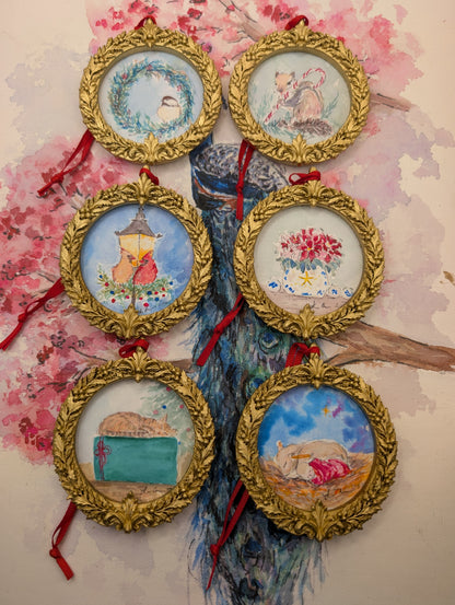 Christmas Friends Art Prints – 2026 Limited Edition Watercolor Ornaments