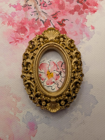Mini Loose Floral Painting - Original Watercolor Art by Lora Cavallin
