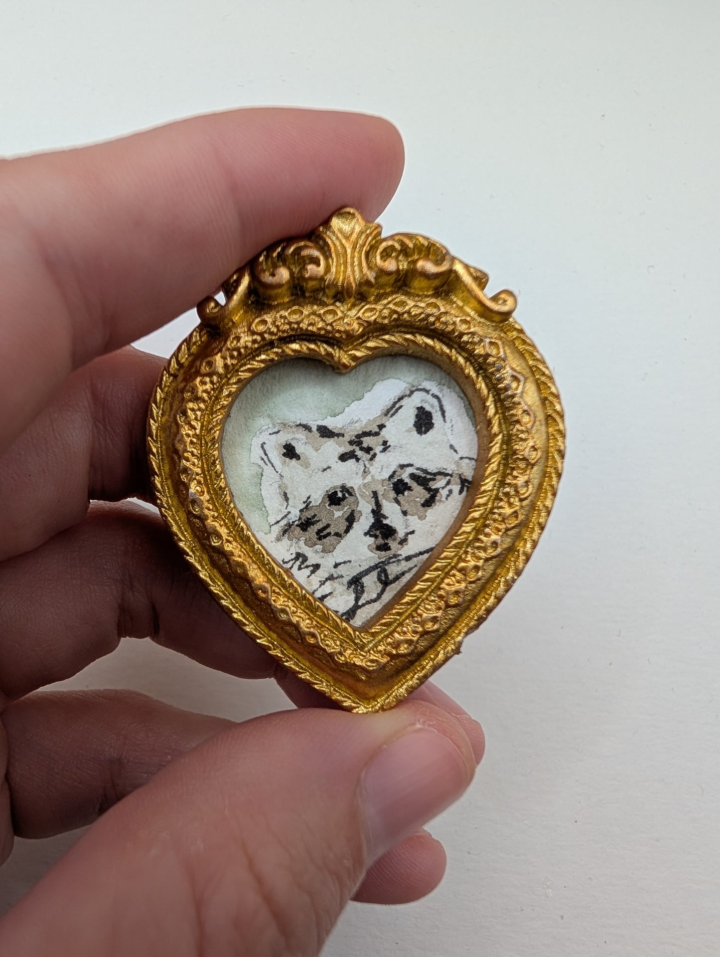 Mini Baby Raccoon Painting - Original Watercolor Art by Lora Cavallin