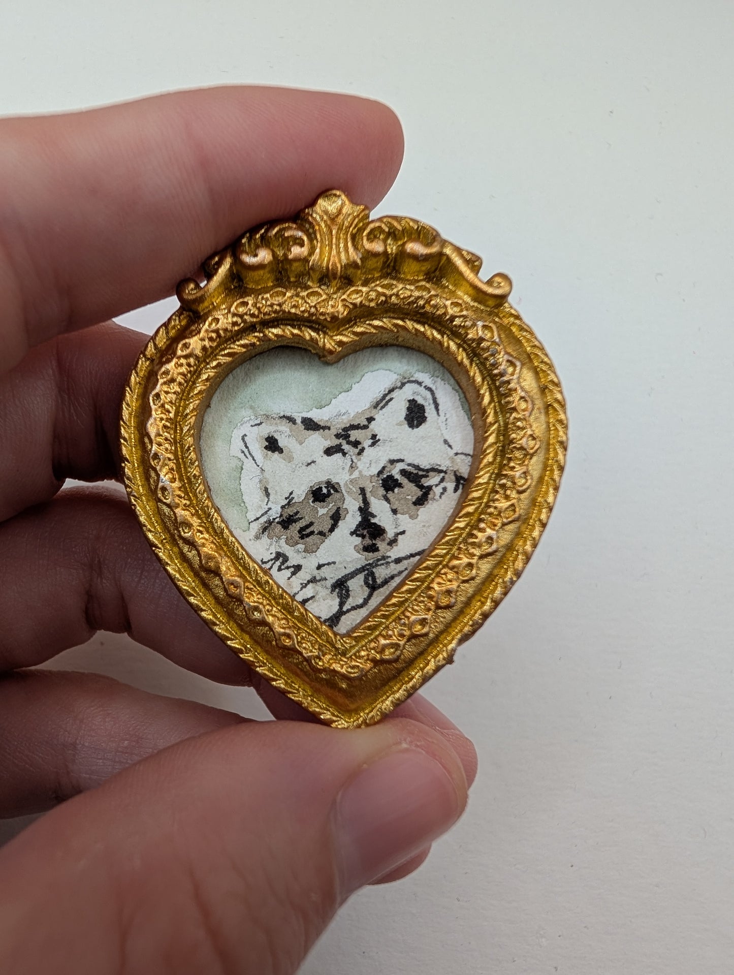 Mini Baby Raccoon Painting - Original Watercolor Art by Lora Cavallin