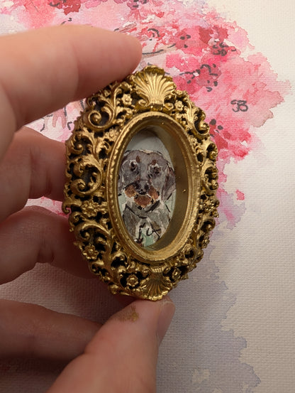 Mini Dachshund Painting - Original Watercolor Art by Lora Cavallin