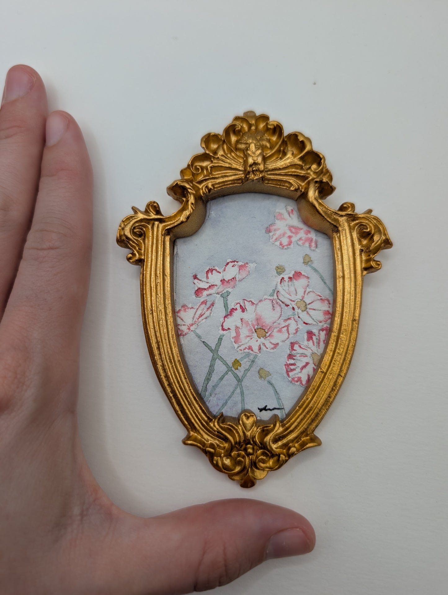 Mini Wildflowers Painting - Original Watercolor Art by Lora Cavallin