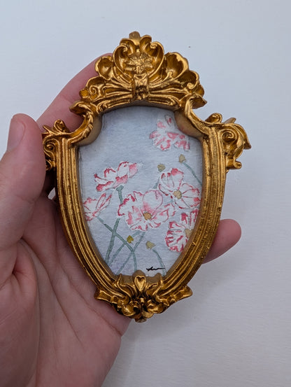 Mini Wildflowers Painting - Original Watercolor Art by Lora Cavallin