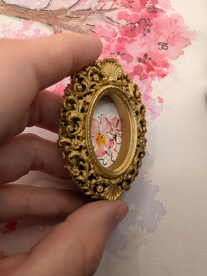 Mini Loose Floral Painting - Original Watercolor Art by Lora Cavallin