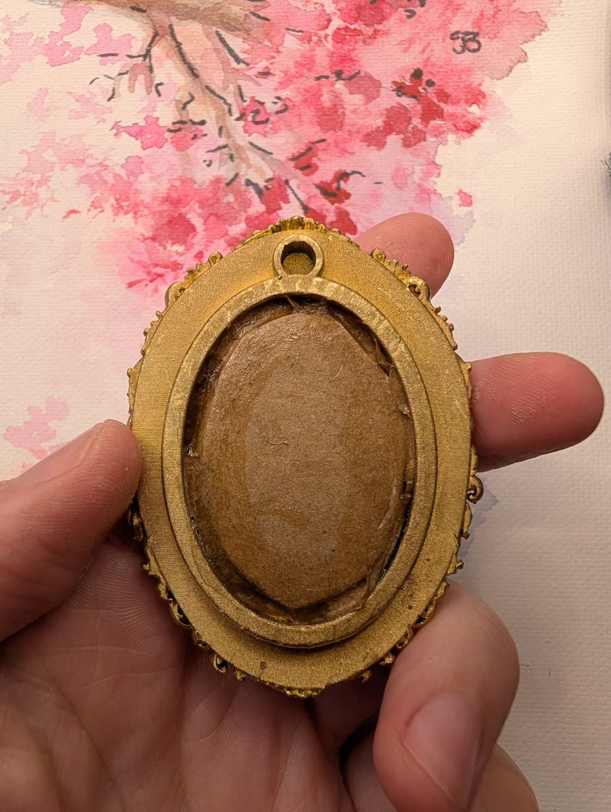 Mini Coffee Painting - Original Watercolor Art by Lora Cavallin