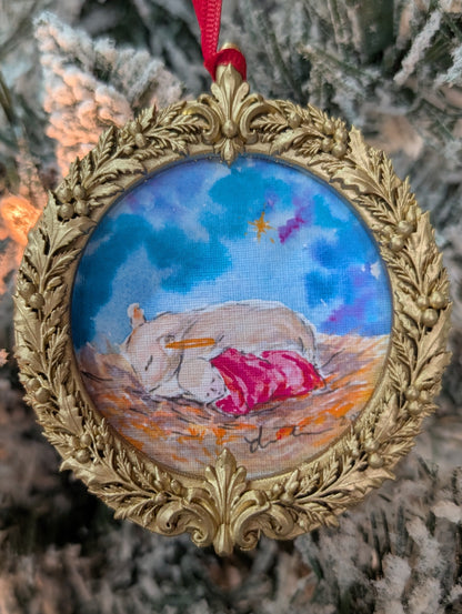 Baby Jesus & the Lamb – Single Giclée Ornament, Christmas Friends 2026 Limited Edition