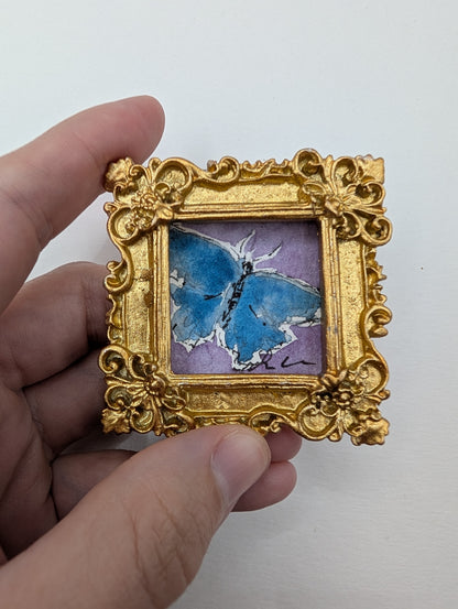 Mini Butterfly Painting - Original Watercolor Art by Lora Cavallin