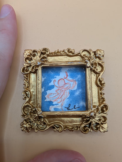 Mini Octopus Painting - Original Watercolor Art by Lora Cavallin