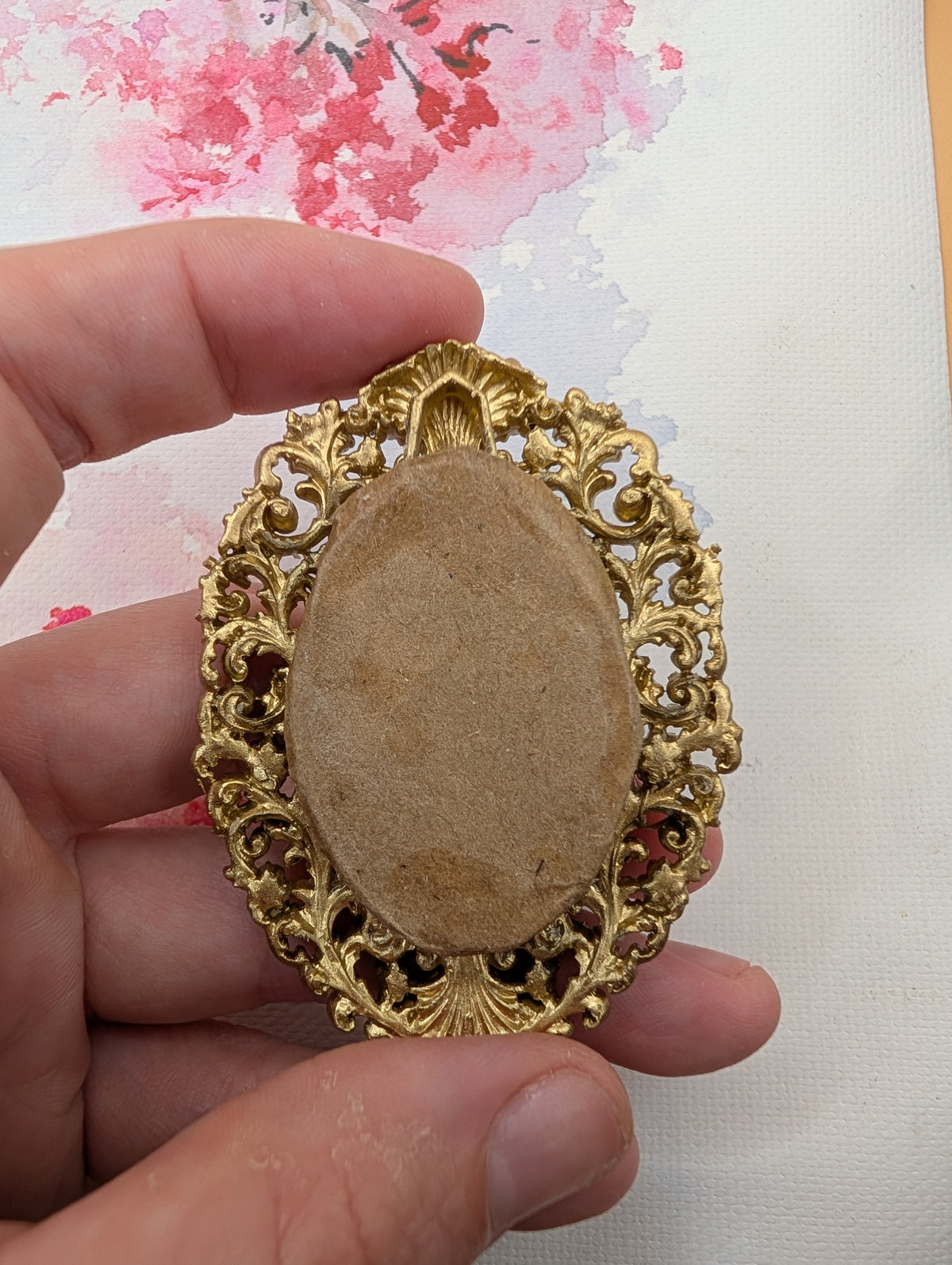 Mini Coffee Painting - Original Watercolor Art by Lora Cavallin