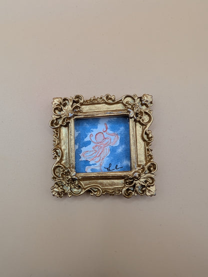 Mini Octopus Painting - Original Watercolor Art by Lora Cavallin