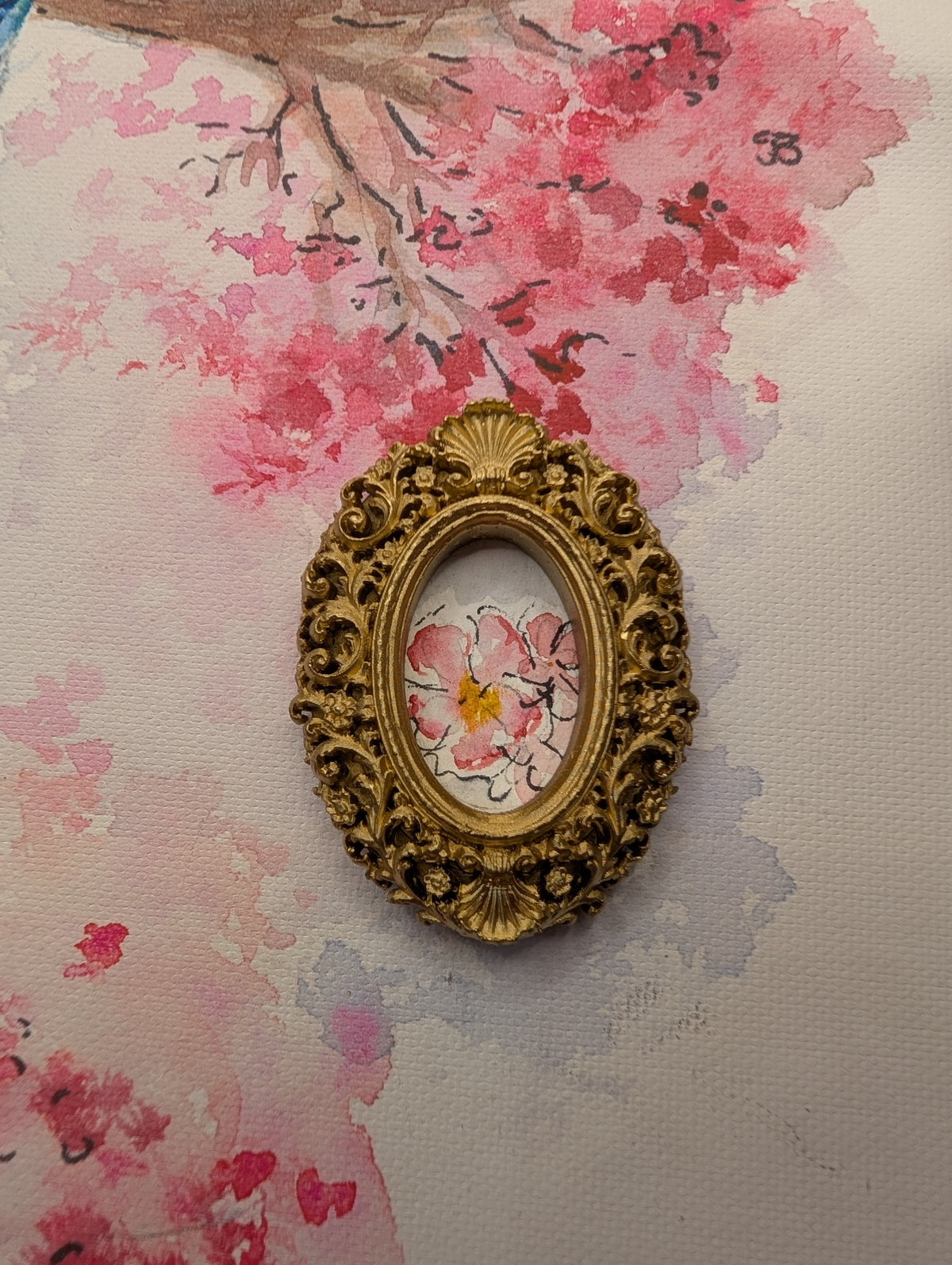 Mini Loose Floral Painting - Original Watercolor Art by Lora Cavallin