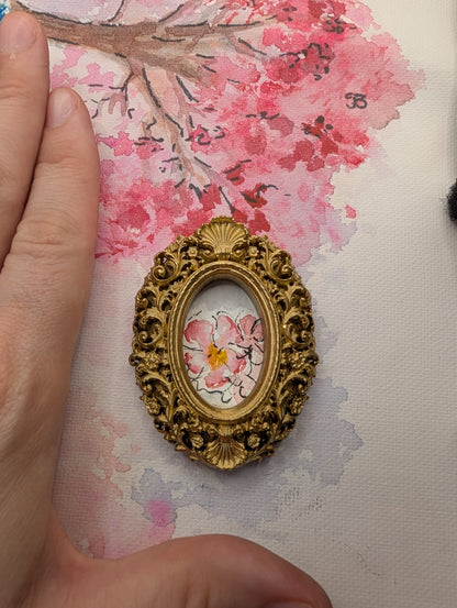 Mini Loose Floral Painting - Original Watercolor Art by Lora Cavallin