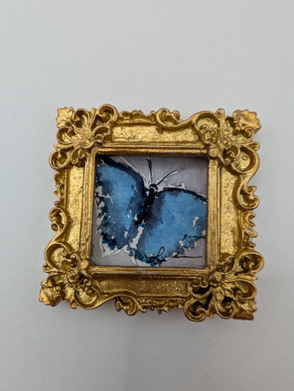 Mini Butterfly Painting - Original Watercolor Art by Lora Cavallin