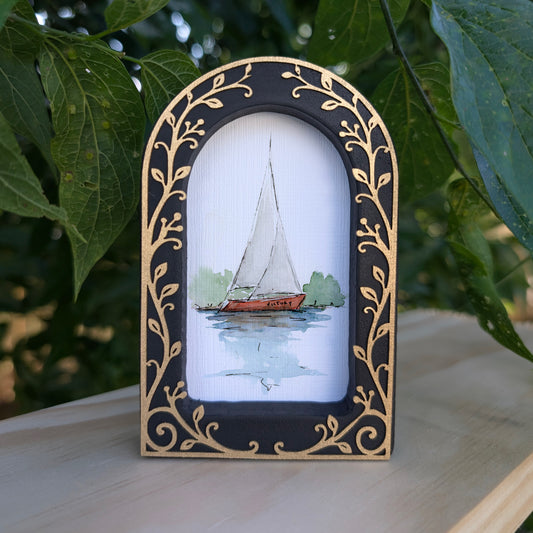 Sailboat Victory - Ornate Arch Frame